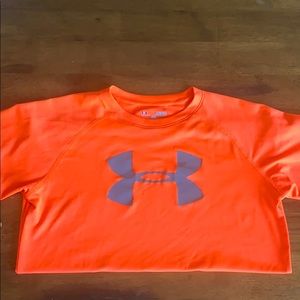Youth Orange Under Armour Heat Gear T-Shirt